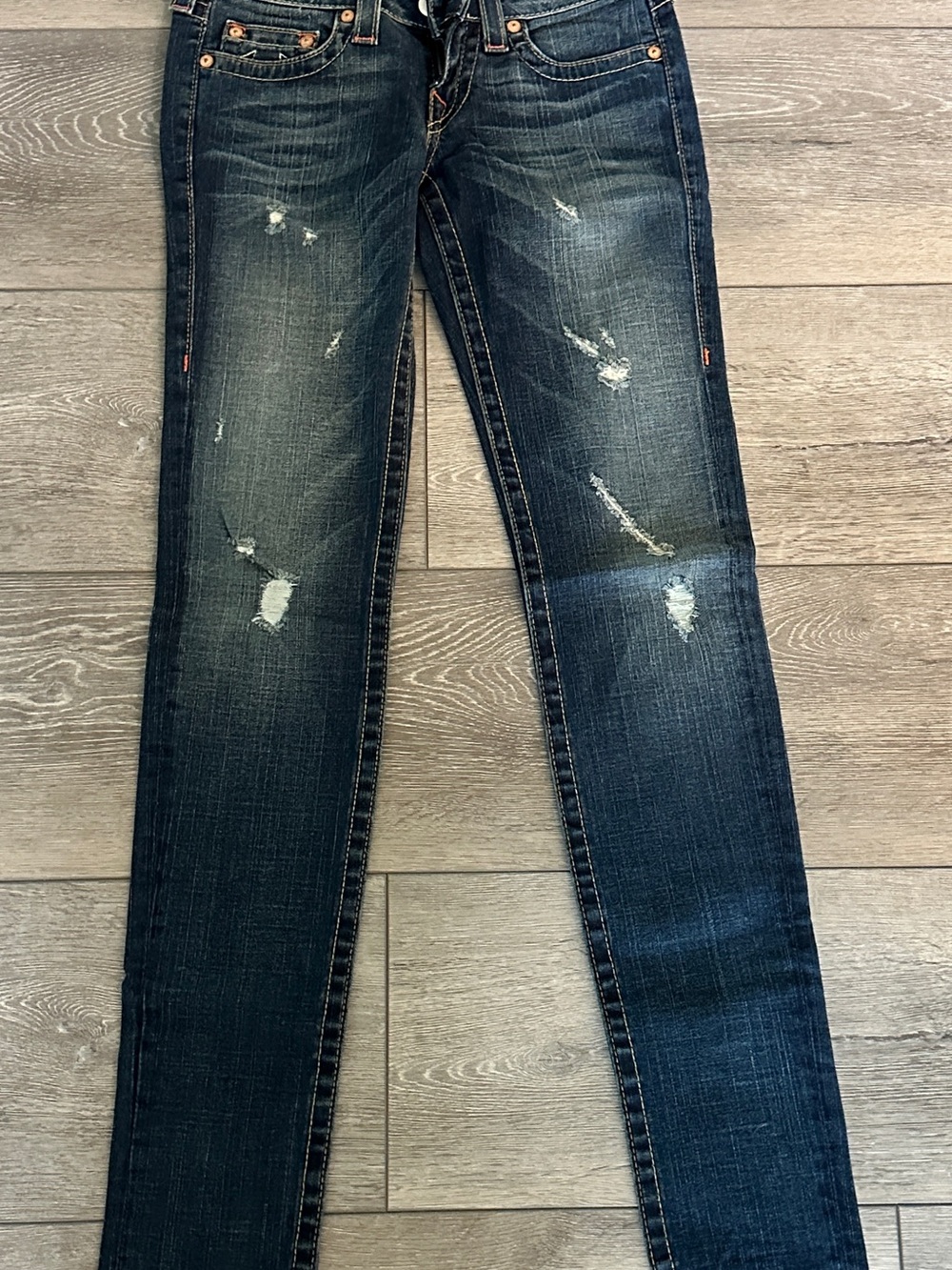 Vintage Y2K True Religion Stella Distressed Skinny Jeans Size 28